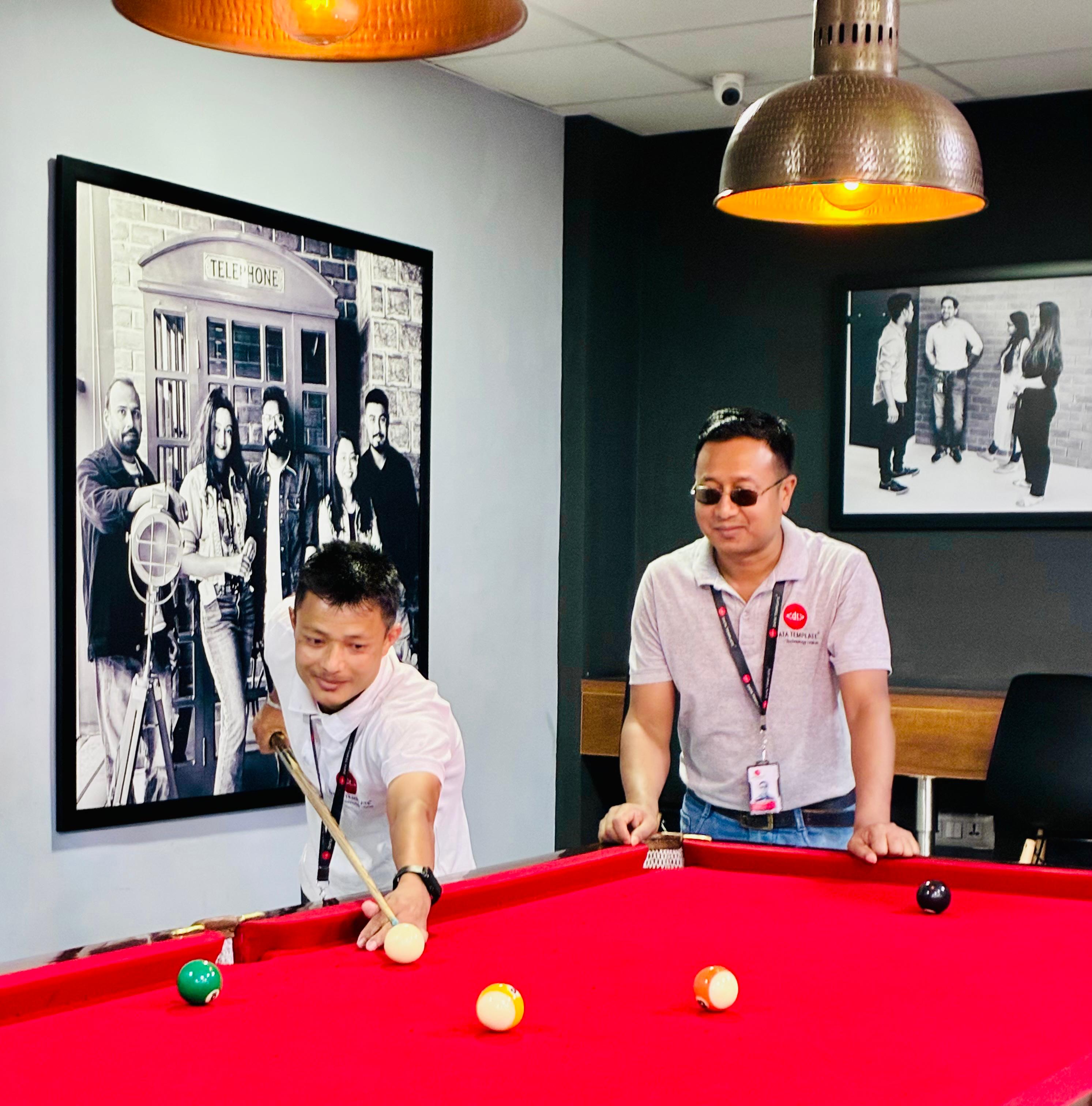 Team discussion at table